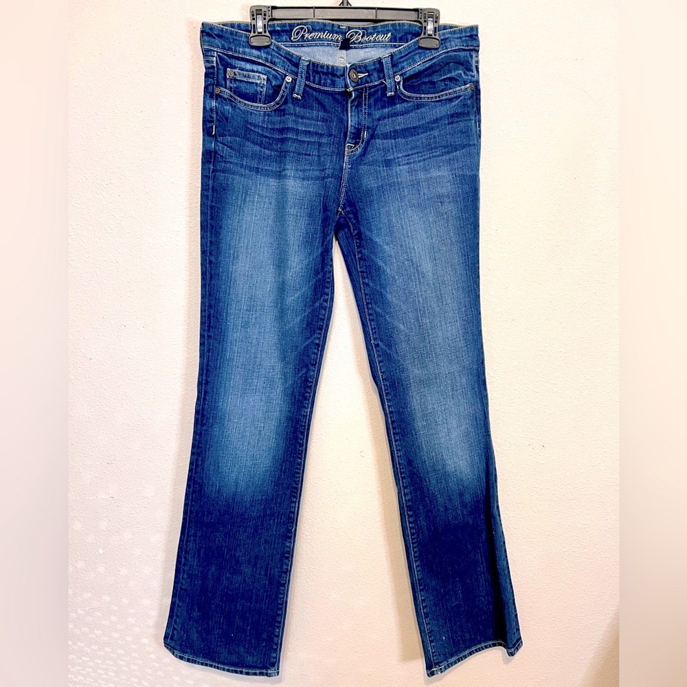 GAP Blue Boot Cut Jeans with Faded Wash